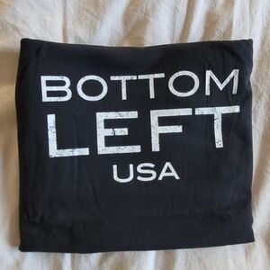 Port and Company Black Tee with White Print